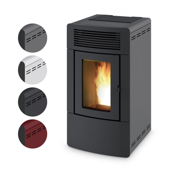 Pelletofen RED Malva Multiair 10 R 10 kW - Ausführung: Schwarz