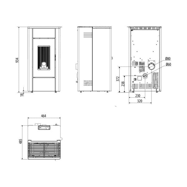 Pelletofen MCZ May Air 7 R 5S 6,2 kW - Ausführung: Silver metal_313