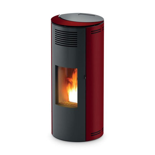 Pelletofen RED Minta Air 8 R 8,1 kW - Ausführung: Metall 304_Bordeaux