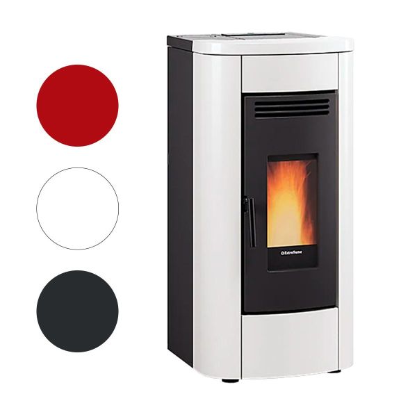 Pelletofen Extraflame Klaudia Plus 5.0 Evo mit 8 kW - Verkleidung: bordeaux