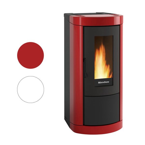 Pelletofen Extraflame Evolution Line Mietta Evo mit 9 kW - Verkleidung: weiß