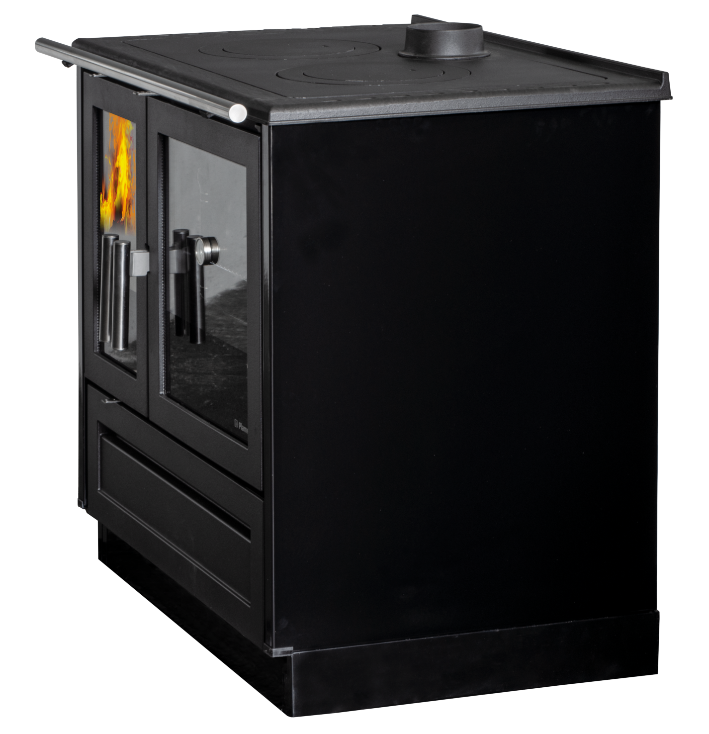 EEK A+ Holzherd Plamen 910 schwarz, externe Zuluft, 9 kW