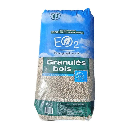 Holzpellets aus 100 % Nadelholz – EO2 DINplus – 10-kg-Sack